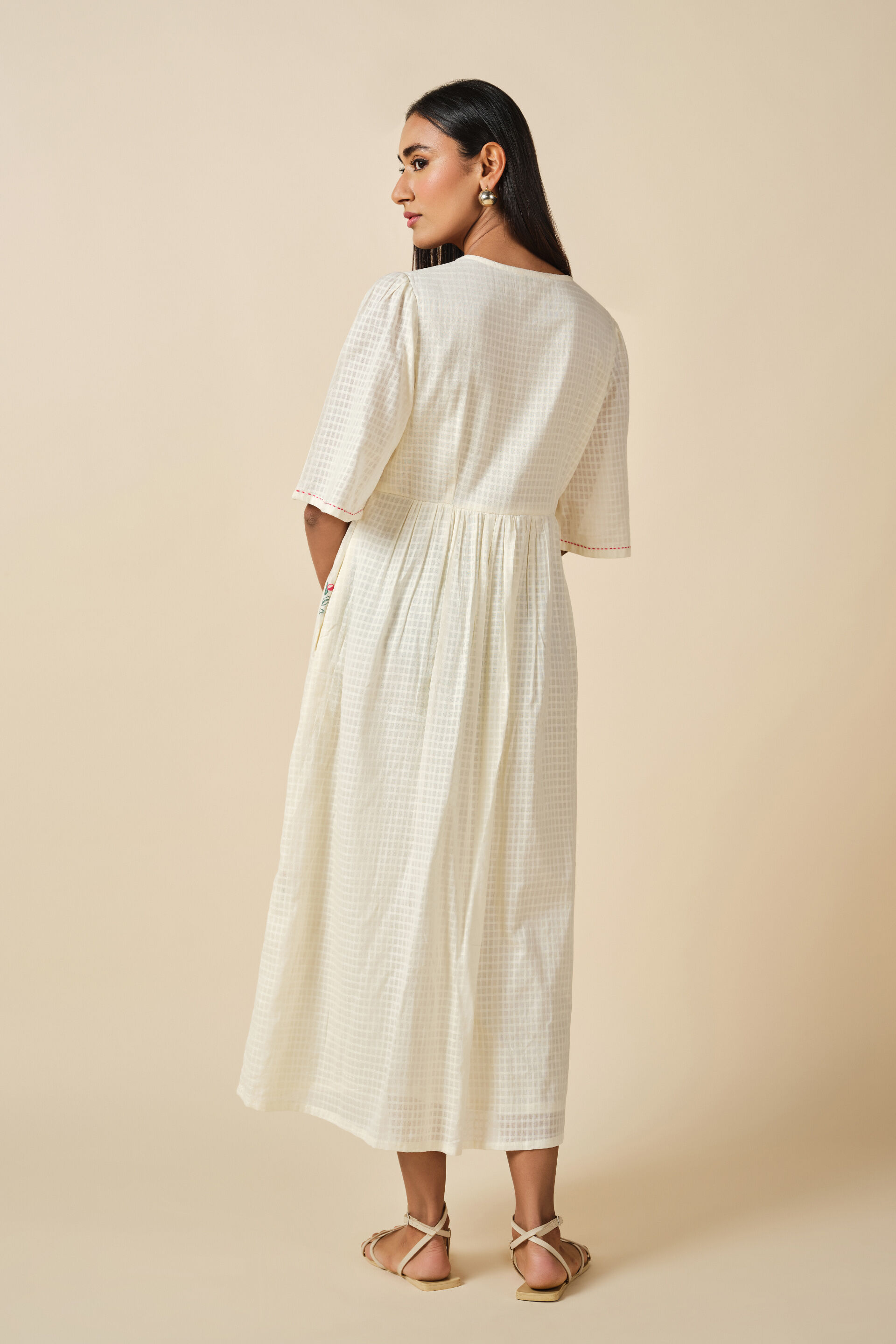 Gulrez Dress, Off White, image 6